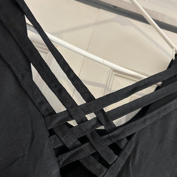 Jessica Lauren Sleeveless Vintage Black Dress, Size Medium - Picture 3 of 4